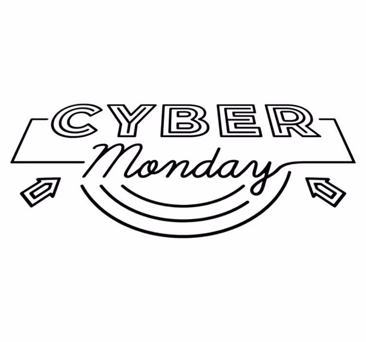Tapete em vinil black friday setas de cyber monday - TenStickers