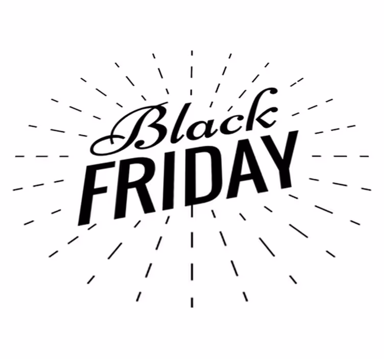 Tapete em vinil black friday texto caligráfico brilhante - TenStickers