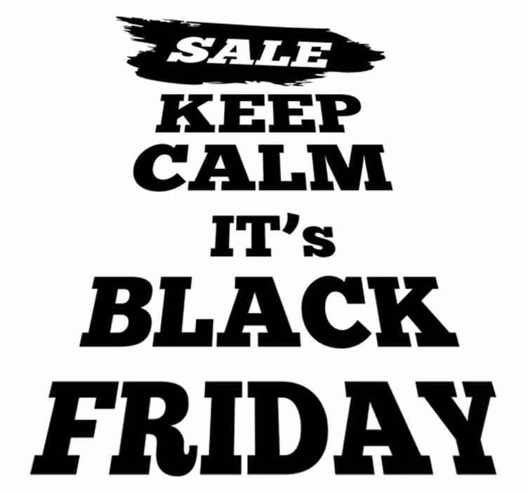 Tapete em vinil black friday bandeira de promoção - TenStickers