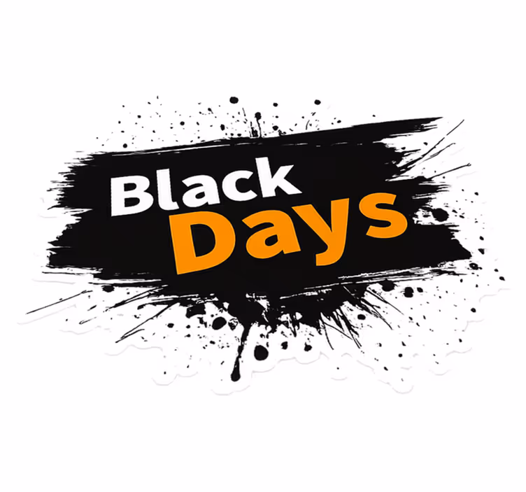 Tapete em vinil black friday preto e branco "dias negros" - TenStickers
