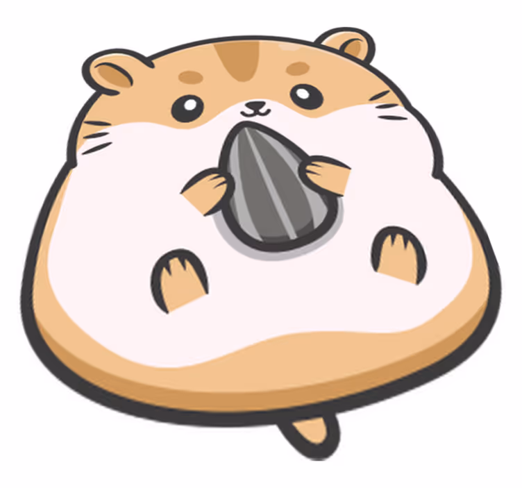 Tapete vinílico de animais gráfico de hamster fofo - TenStickers