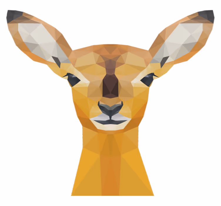 Tapete vinílico de animais veado - TenStickers
