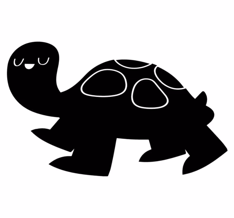 Tapete vinílico de animais tartaruga negra gigante - TenStickers