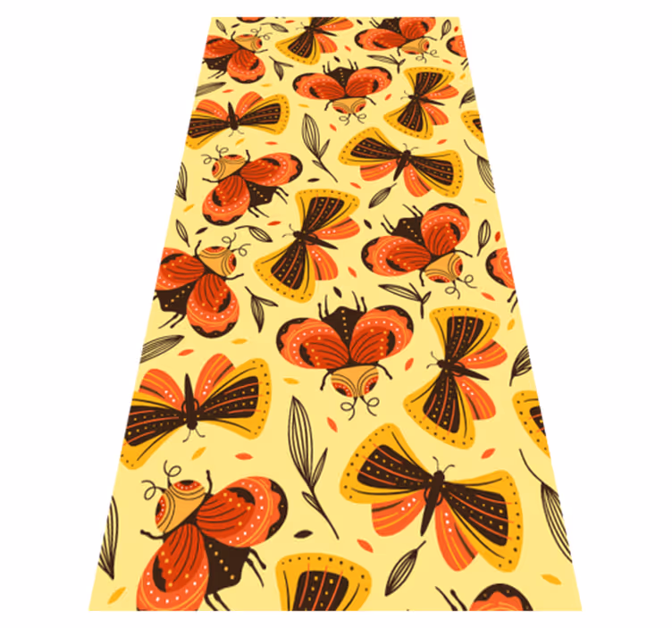Tapete vinílico de animais com imagem de borboleta na flor - TenStickers