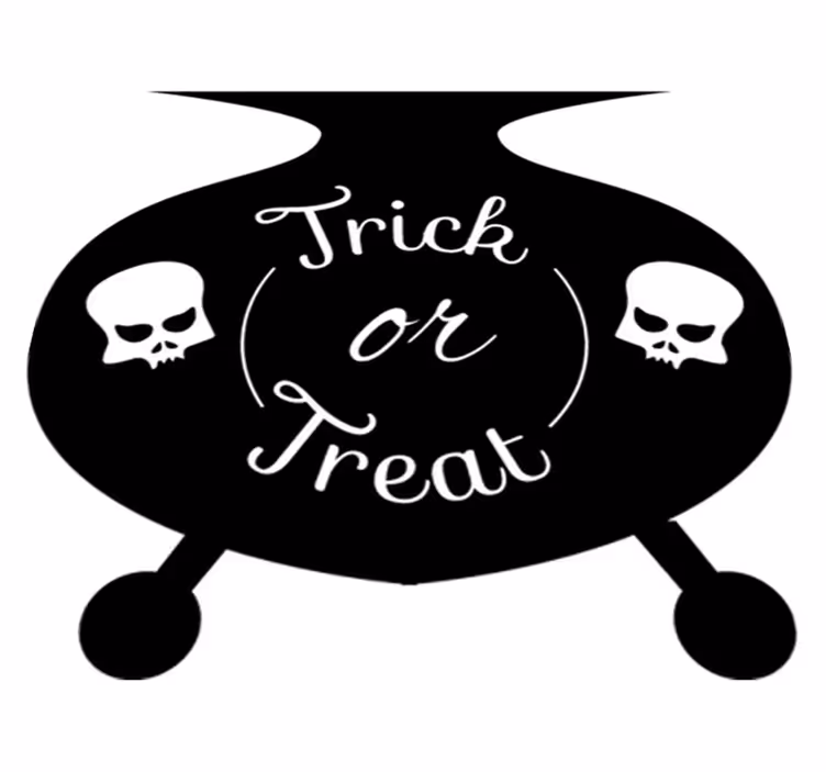 Tapete vinílico halloween caldeirão de doces - TenStickers