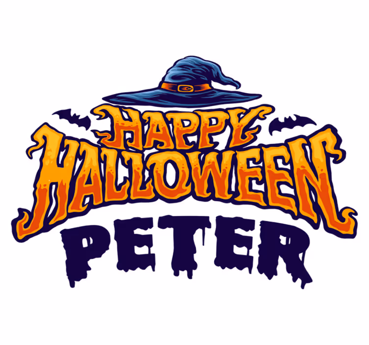 Tapete vinílico halloween feliz halloween personalizado - TenStickers