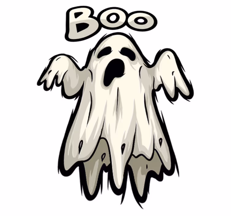 Tapete vinílico halloween figura fantasma boo - TenStickers