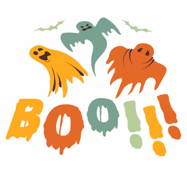Tapete vinílico halloween fantasminha assustador - TenStickers