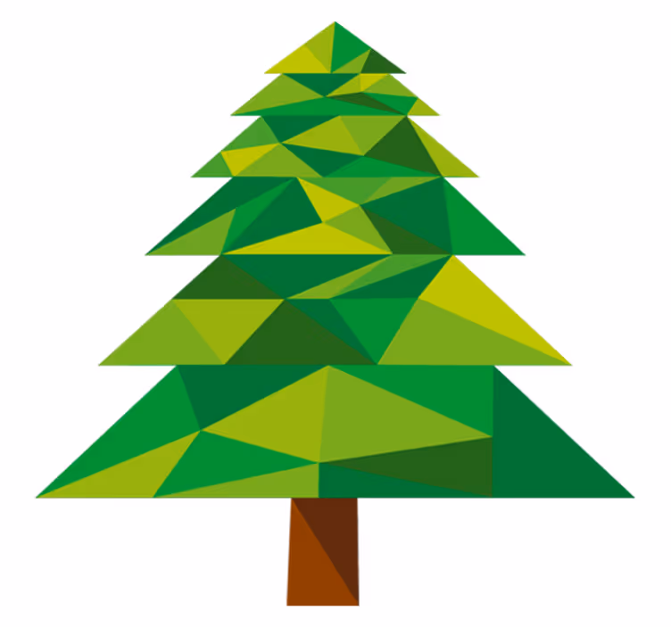 Tapete vinílico do natal com pino poligonal - TenStickers