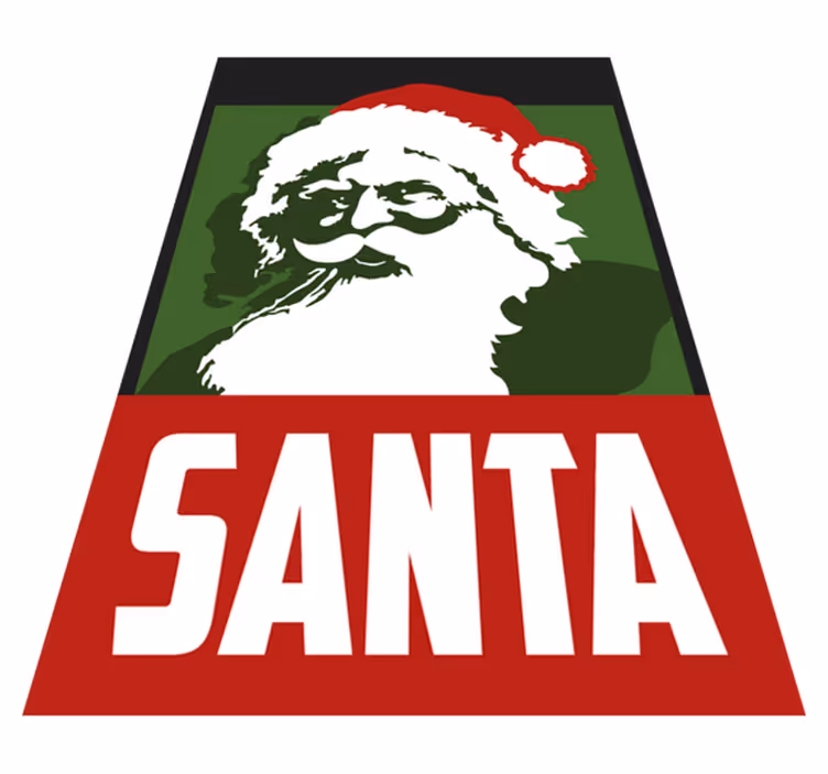 Tapete vinílico do natal papai noel realista - TenStickers