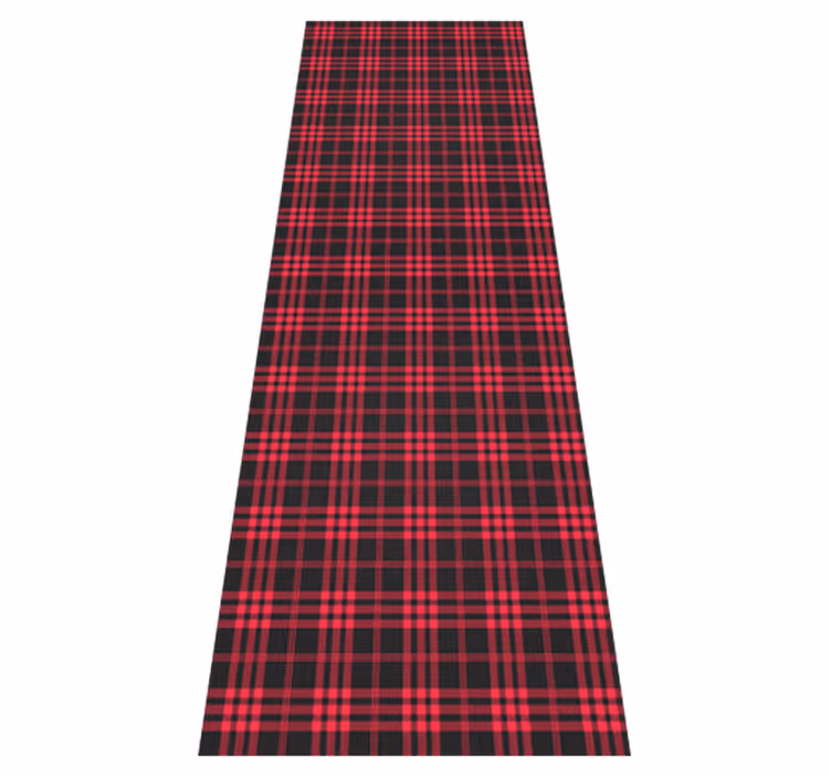 Tapete vinílico do natal padrão tartan para geladeira - TenStickers