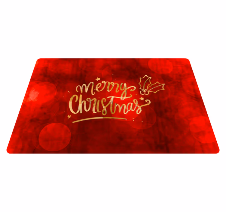 Tapete vinílico do natal feliz natal em vermelho - TenStickers