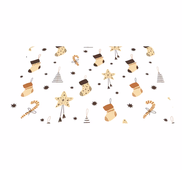 Tapete vinílico do natal com padrão de presentes brilhantes - TenStickers