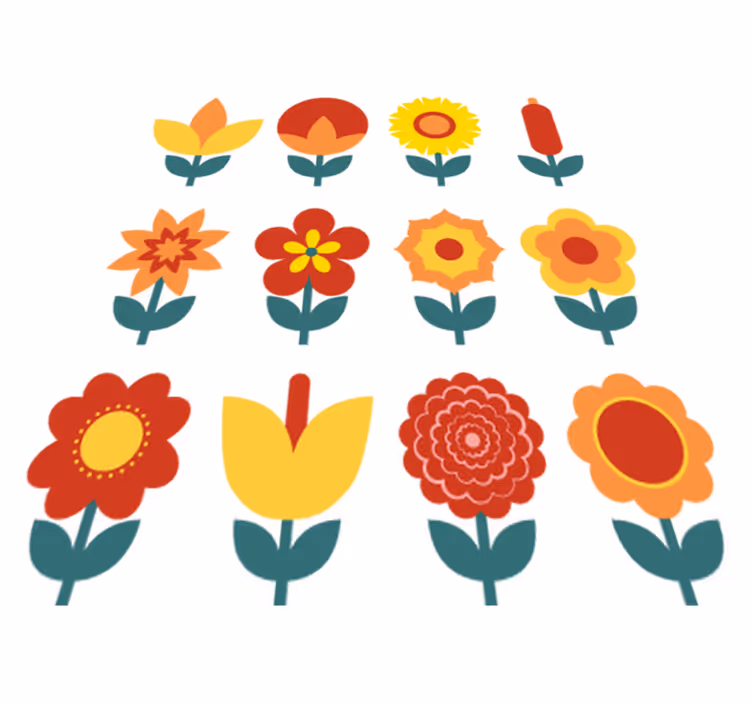Tapete vinílico flores e plantas coleção verão - TenStickers
