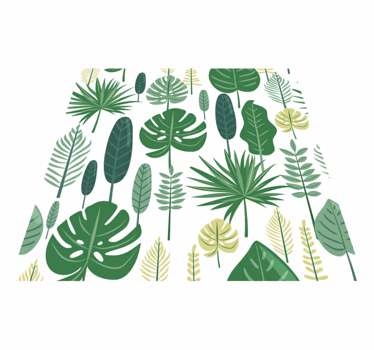 Tapete vinílico flores e plantas monstera - TenStickers
