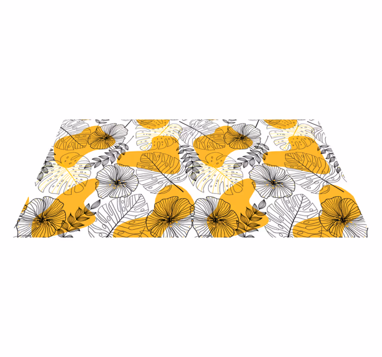 Tapete vinílico flores e plantas design floral kallax - TenStickers