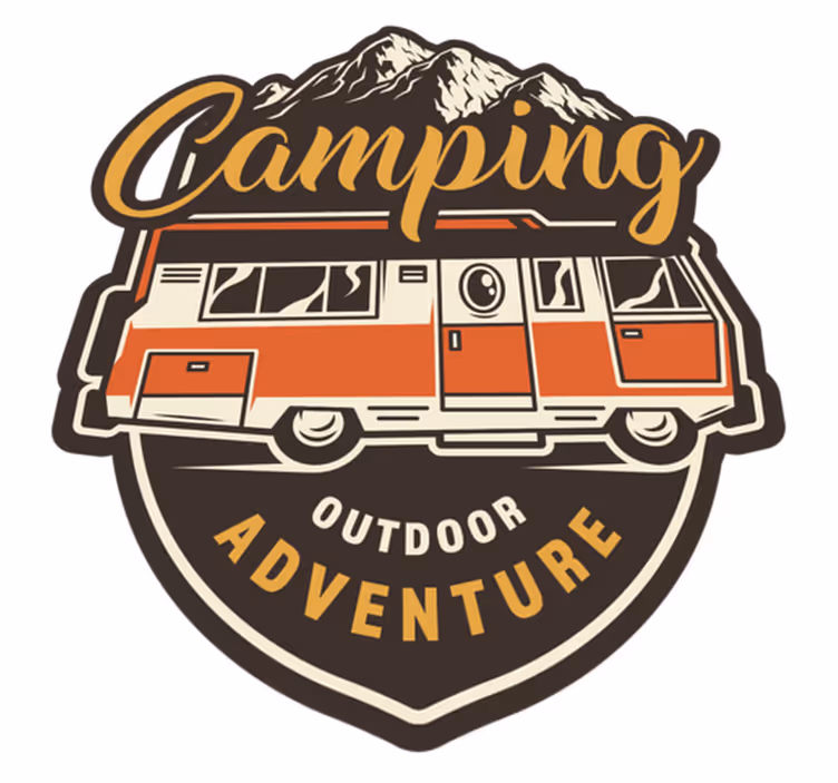 Tapete vinílico flores e plantas aventura de camping - TenStickers