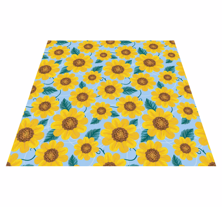 Tapete vinílico flores e plantas girassóis - TenStickers
