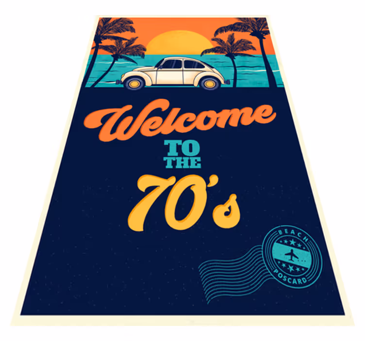 Tapete vinílico vintage boas-vindas aos anos 70 - TenStickers