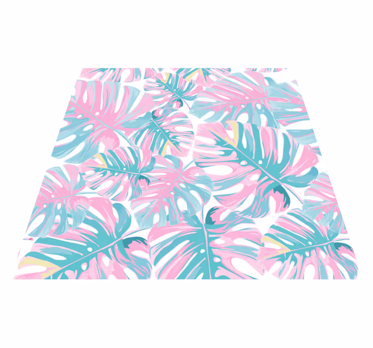 Tapete vinílico flores e plantas monstera deliciosa - TenStickers