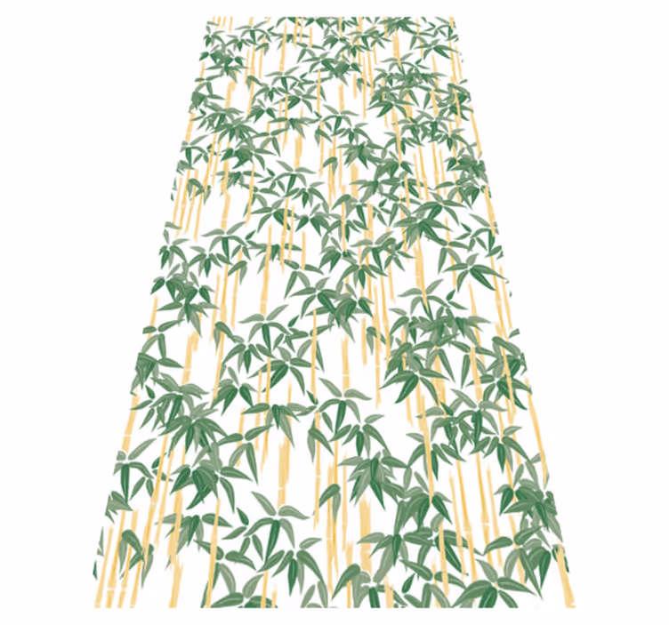 Tapete vinílico flores e plantas ramos de bambu para janela - TenStickers