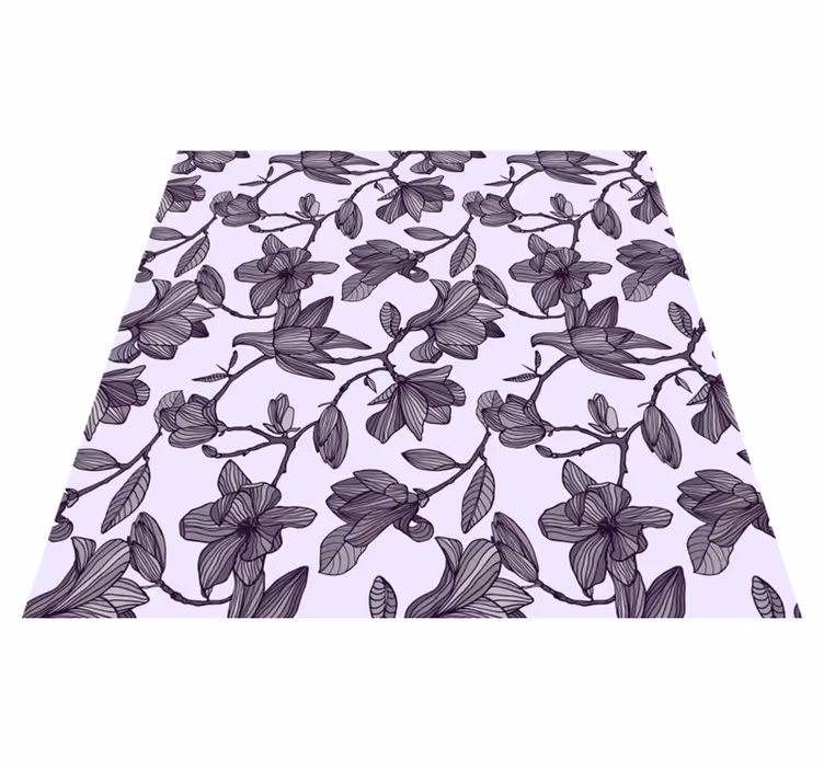 Tapete vinílico flores e plantas design de magnólia - TenStickers