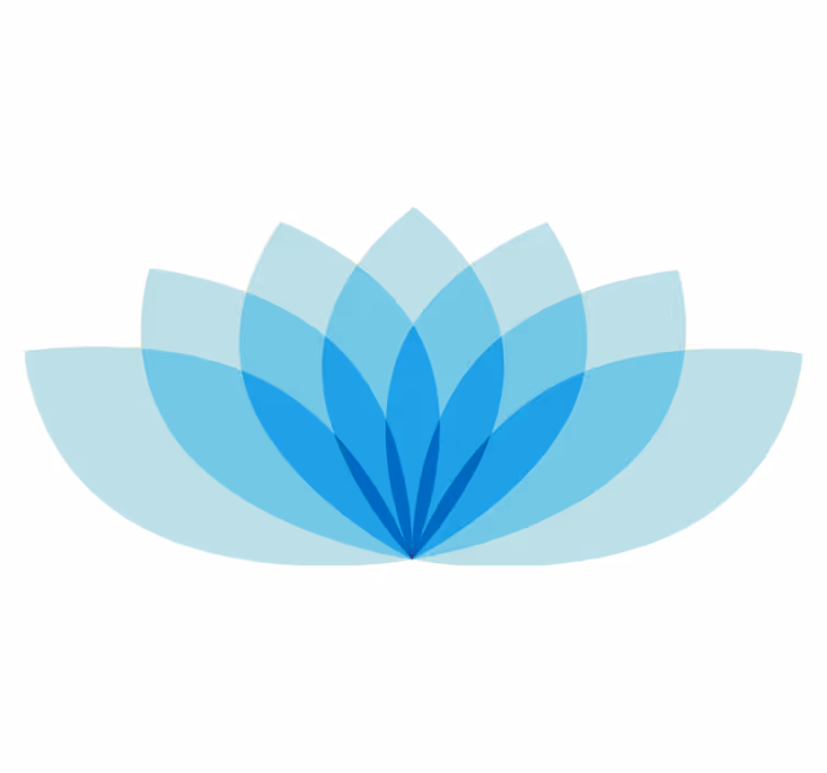 Tapete vinílico flores e plantas lótus monocromático - TenStickers