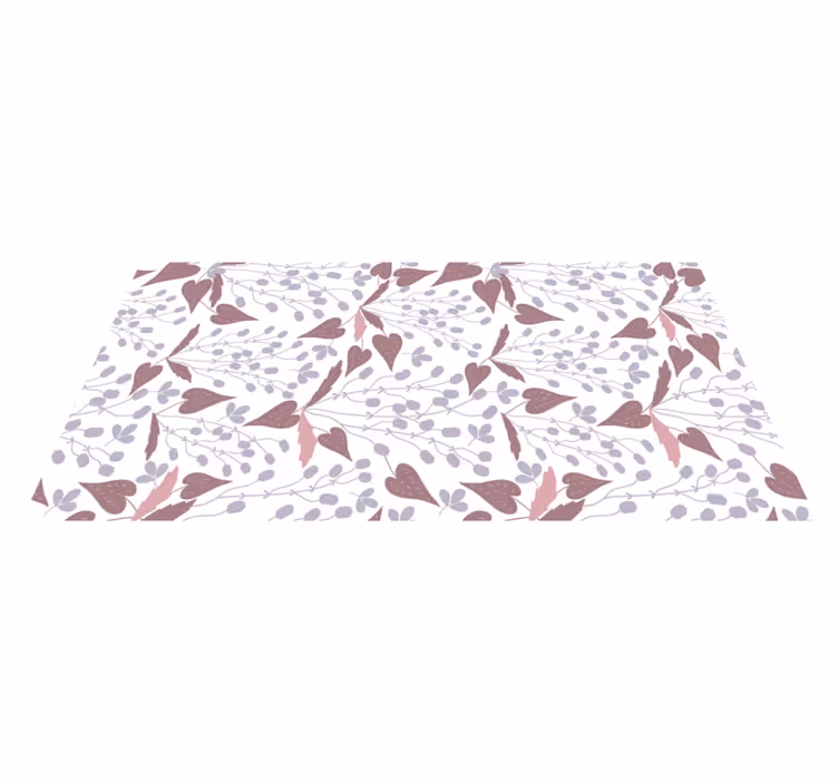 Tapete vinílico flores e plantas padrão floral vintage - TenStickers