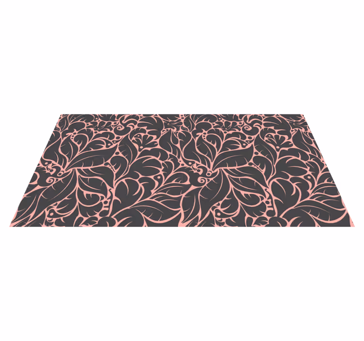 Tapete vinílico flores e plantas padrão vintage floral - TenStickers