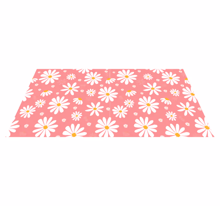 Tapete vinílico flores e plantas margaridas vintage - TenStickers