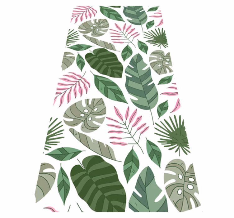 Tapete vinílico flores e plantas jardim minimalista tropical - TenStickers