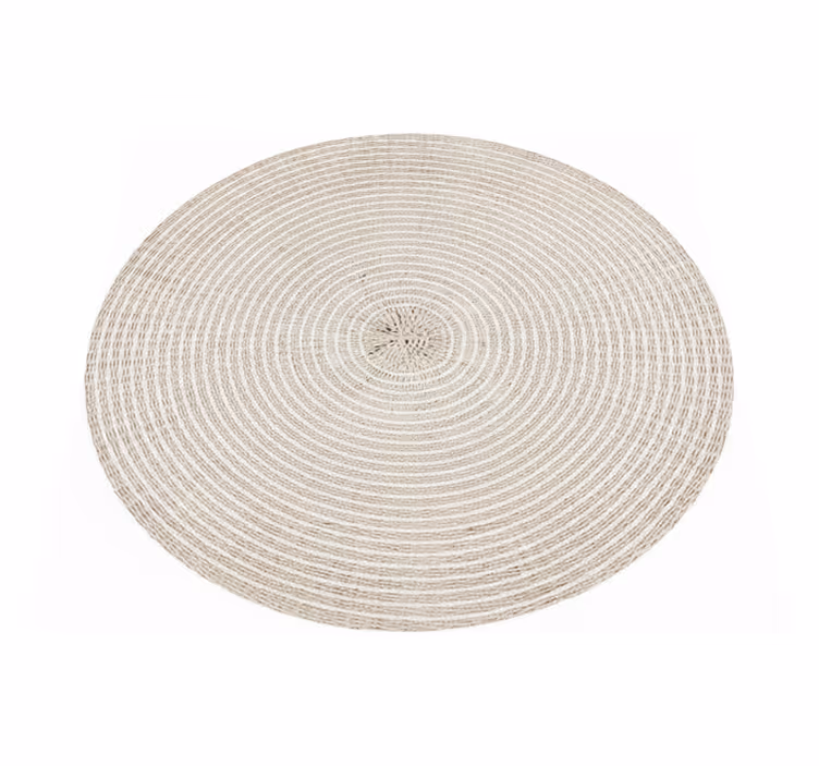 Tapete vinílico minimalista espiral tecida creme - TenStickers