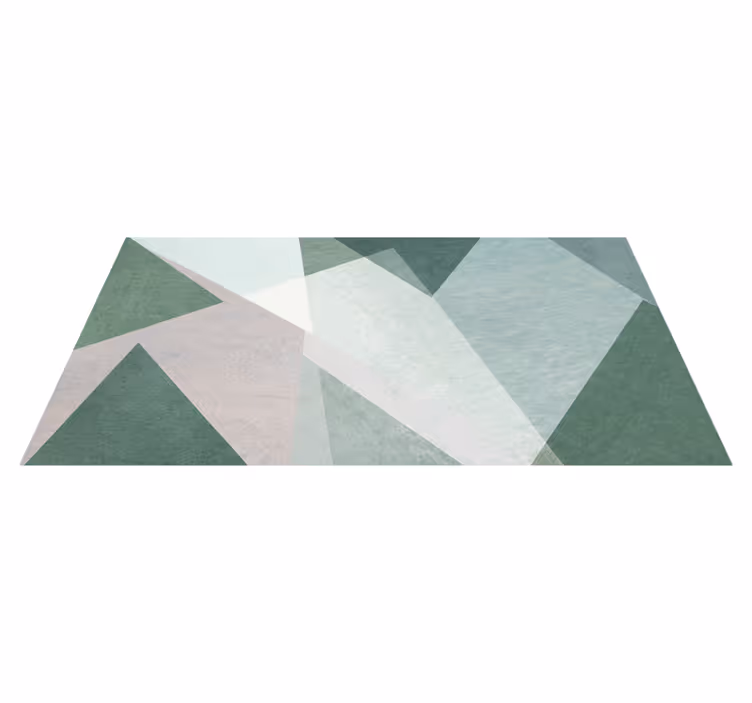 Tapete vinílico geométricas sobreposições verde-sálvia - TenStickers