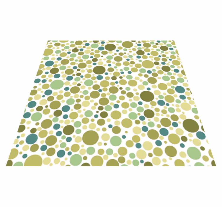 Tapete vinílico para sala de jantar com bolinhas verdes - TenStickers