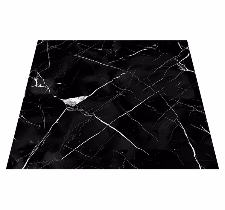 Tapete vinílico para sala de jantar mármore negro para mesa - TenStickers