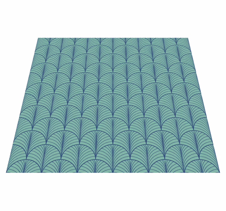 Tapete vinílico para sala de jantar verde azul - TenStickers
