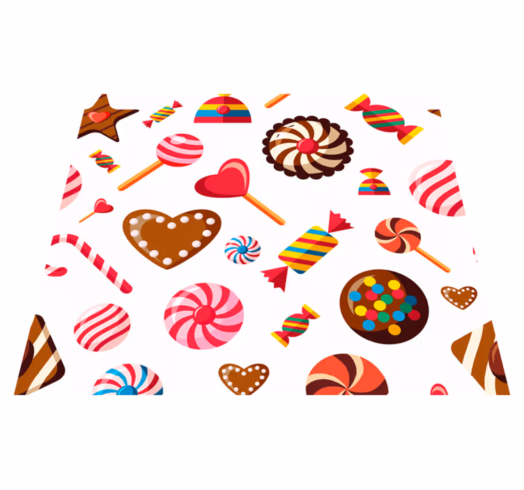 Tapete vinílico cozinha mosaico doce - TenStickers