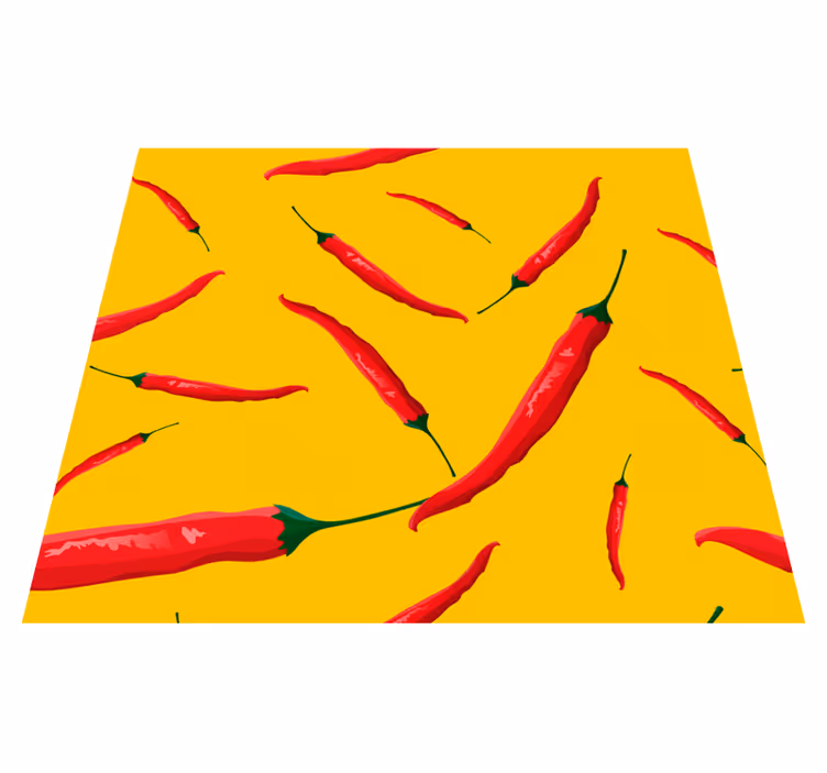 Tapete vinílico cozinha pimentões vermelhos e amarelos - TenStickers