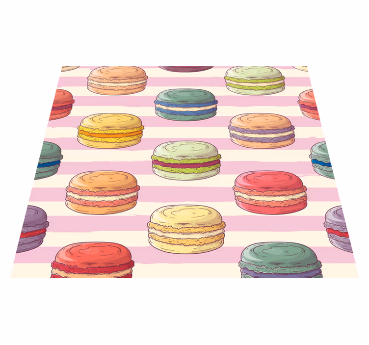 Tapete vinílico cozinha doces retrô - TenStickers