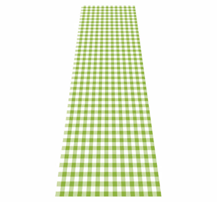 Tapete vinílico cozinha com estampa xadrez verde - TenStickers