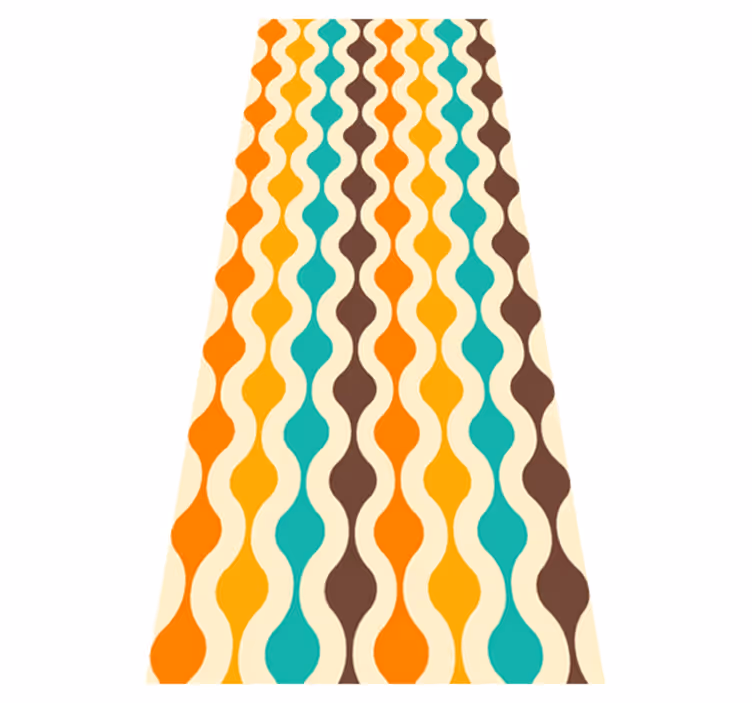 Tapete vinílico cozinha geométrico retrô anos 70 - TenStickers