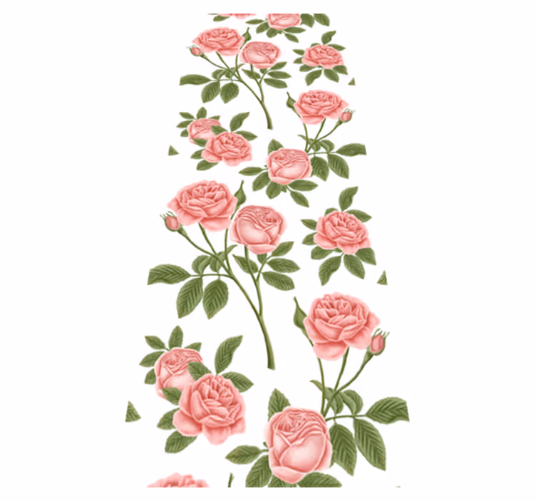 Tapete vinílico cozinha estampas de rosas - TenStickers