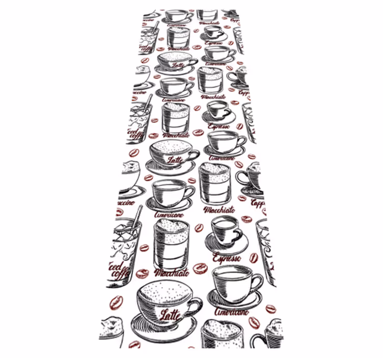 Tapete vinílico cozinha estampa de café - TenStickers