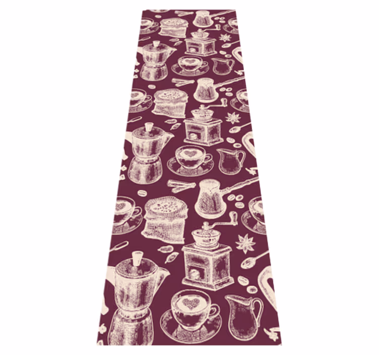 Tapete vinílico cozinha com estampa de café - TenStickers