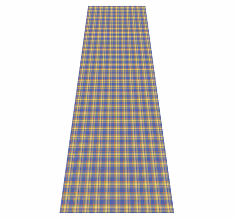 Tapete vinílico cozinha padrão tartan xadrez azul - TenStickers