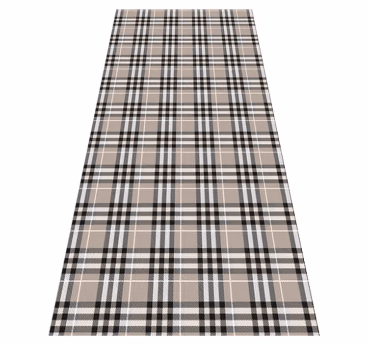 Tapete vinílico cozinha padrão tartan cinza escocês - TenStickers