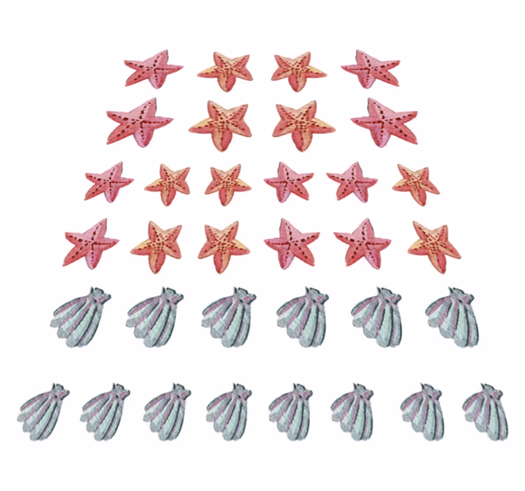 Tapete vinílico casa de banho estrela do mar - TenStickers