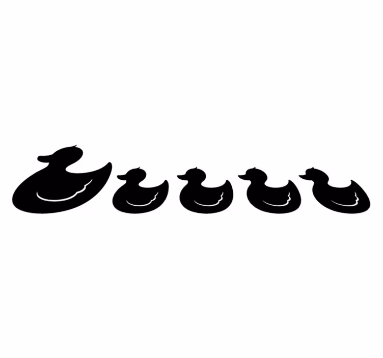 Tapete vinílico casa de banho pato de borracha - TenStickers