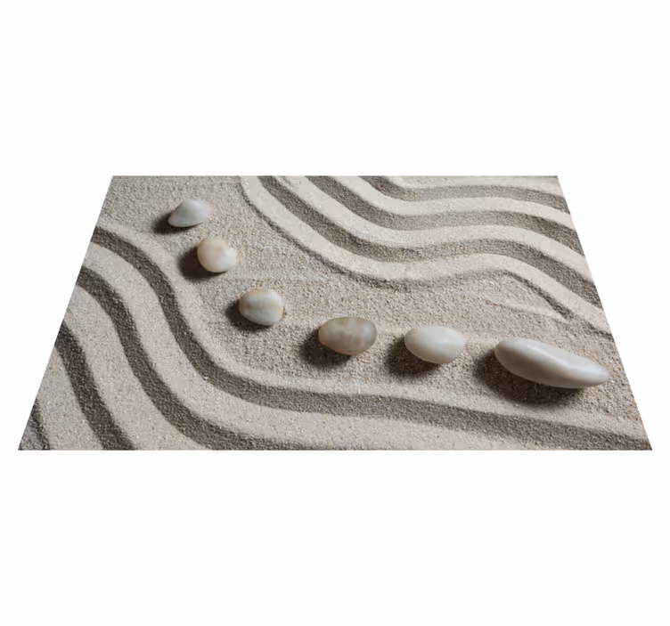 Tapete vinílico casa de banho caminho zen areia - TenStickers