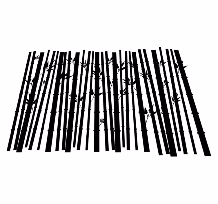 Tapete vinílico casa de banho plantas de bambu - TenStickers